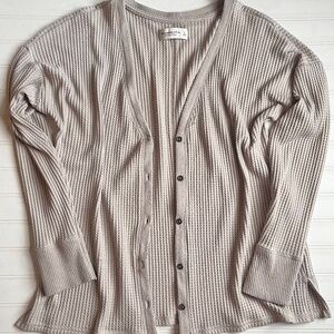 Abercrombie and Fitch Soft Cozy Waffle Cardigan Large